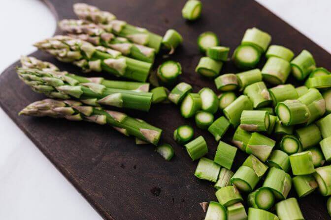 Cut asparagus