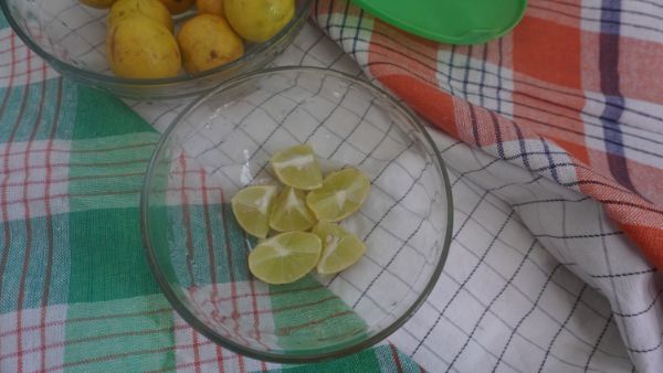 Cut lemon slices 
